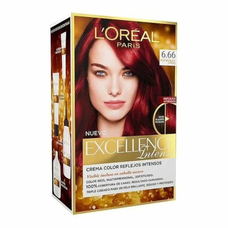 Vopsea Permanentă Excellence Intense L'Oreal Make Up Intensyvi raudona — preț și oferte