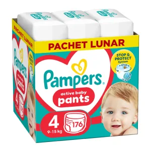 Scutece chilotel Active Baby Pants Nr.4, 9-15 kg, 176 bucati, Pampers
