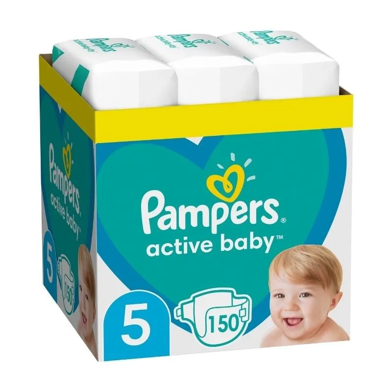 Pampers Scutece Active Baby Marimea 5, 11 -16 kg, 150 bucati — preț și oferte