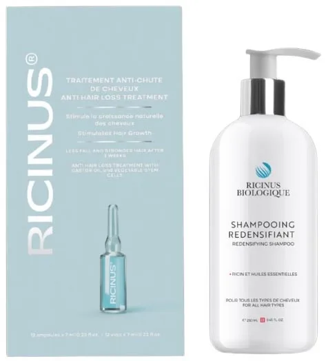 Ricinus Biologique Set - ser pentru indesirea si regenerarea parului + sampon — preț și oferte