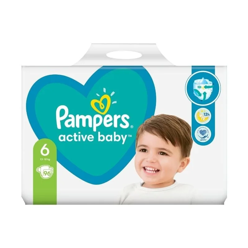 Pampers Scutece  Active Baby Marimea 6, Extra Large, 96 bucati — preț și oferte