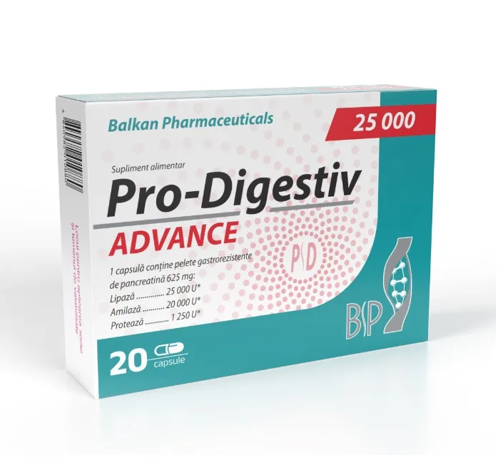 Pro Digestiv 25000 - capsule pentru reglarea digestiei - 20 cps PrimeFarma — preț și oferte