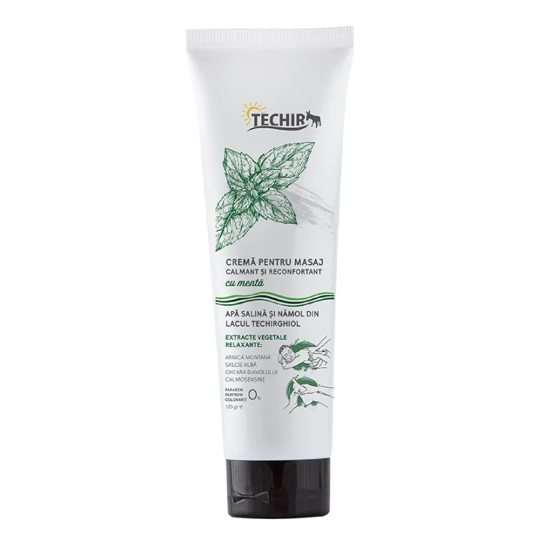 Crema pentru masaj calmant si reconfortant cu menta, 125 g, Techir — preț și oferte