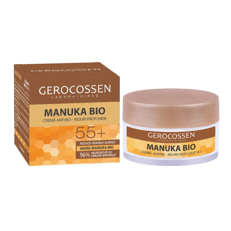 Crema antirid - riduri profunde 55+ Manuka Bio, 50 ml, Gerocossen — preț și oferte