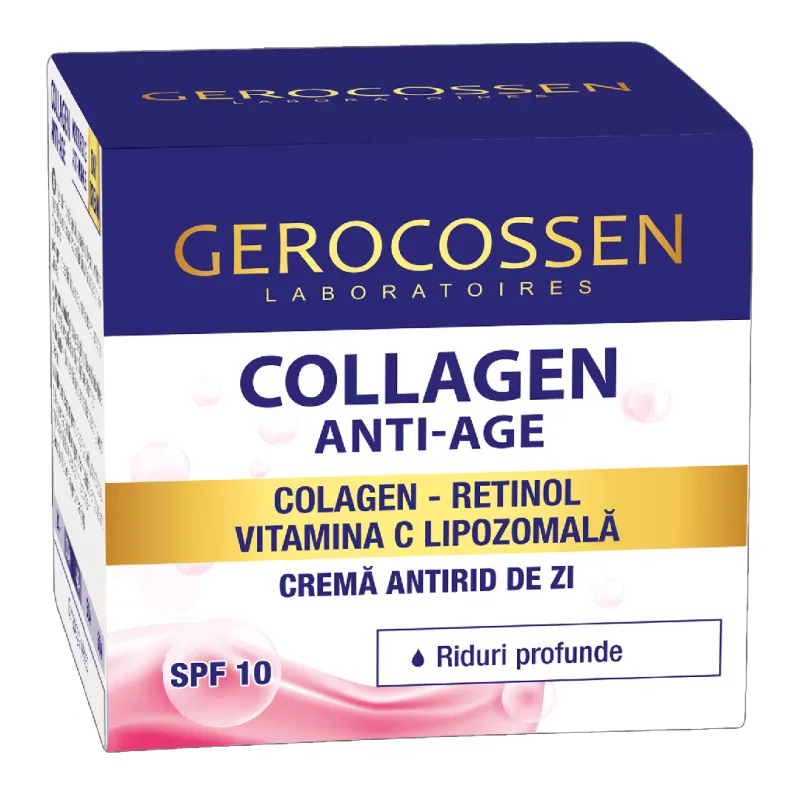 Crema antirid de zi SPF10, Collagen Anti-Age, 50ml, Gerocossen — preț și oferte