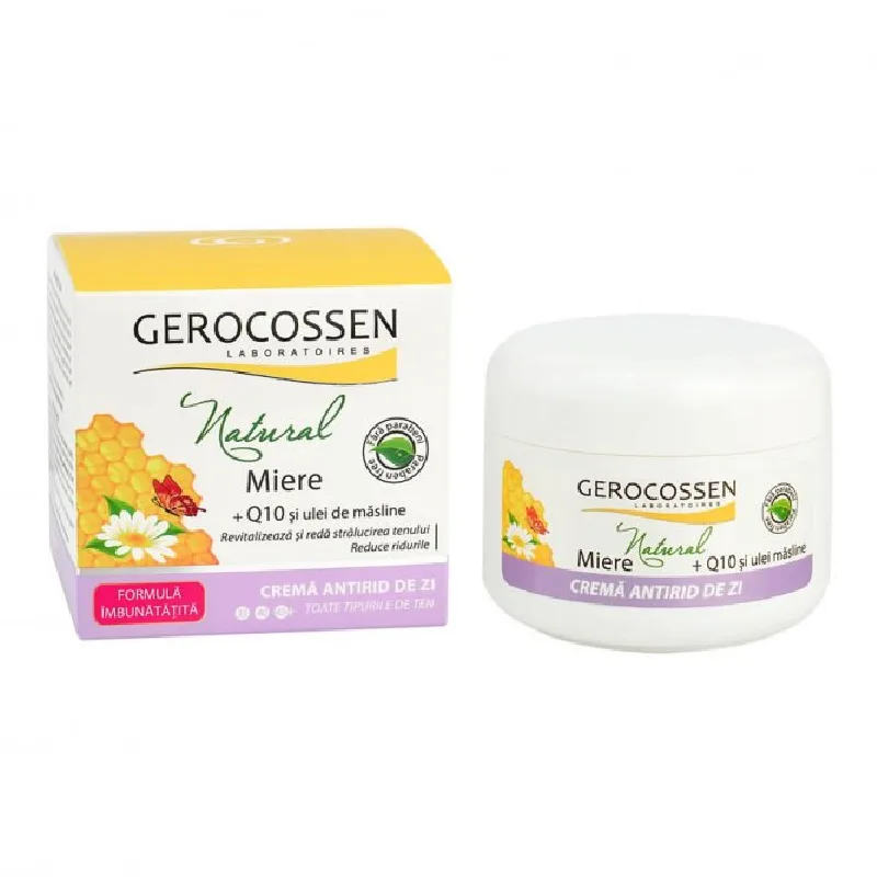 Crema antirid de zi Natural Miere, 100 ml, Gerocossen — preț și oferte