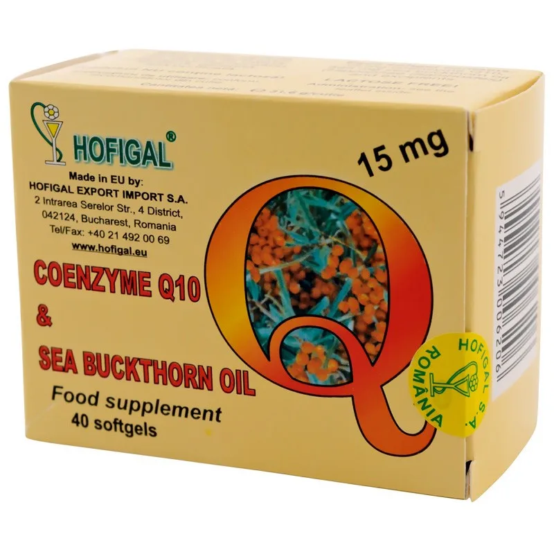 CoenzQ10 15mg+ulei catina 40cps(Hofigal) — preț și oferte