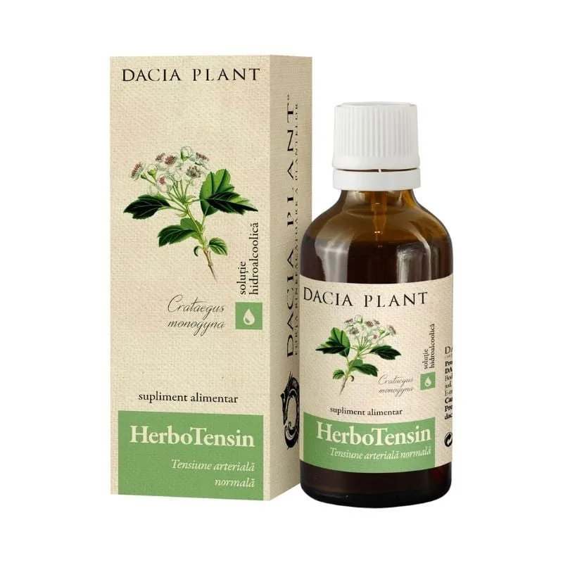 Tinctura pentru reglarea tensiunii HerboTensin, 50ml, Dacia Plant — preț și oferte