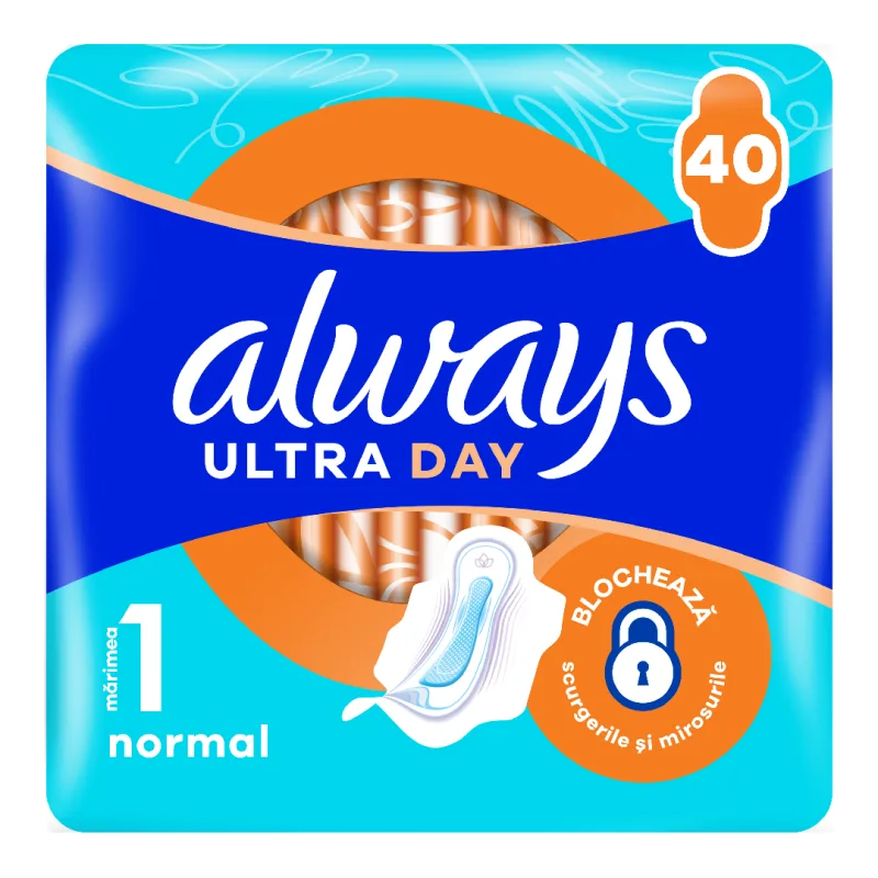 Absorbante Ultra Day, marimea 1, 40 bucati, Always — preț și oferte