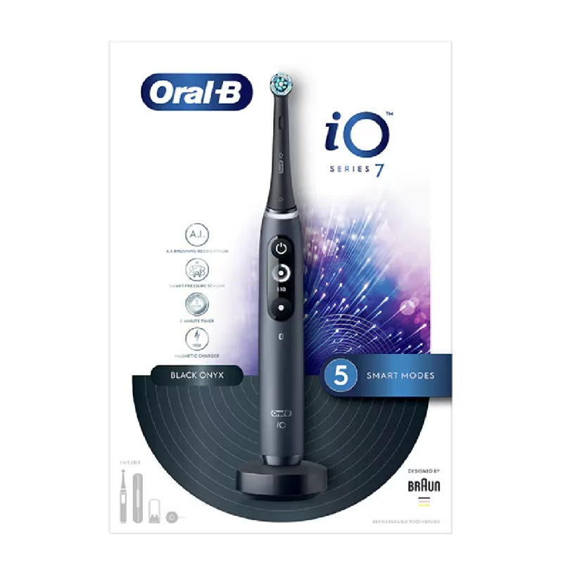 Periuta de dinti electrica iO7, Bluetooth, Curatare 3D, 5 programe, 1 capat, negru, ORAL-B ORAL B — preț și oferte