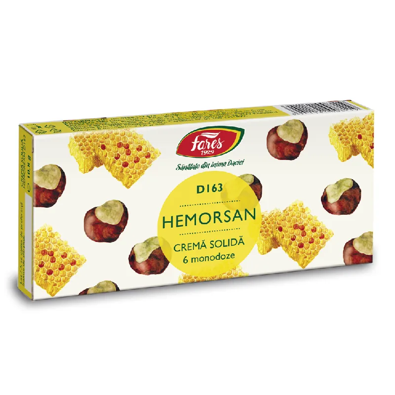 Hemorsan crema solida, 6 monodoze, Fares — preț și oferte