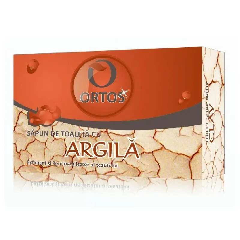 Sapun de toaleta cu argila, 100g, Ortos ORTOS PROD — preț și oferte