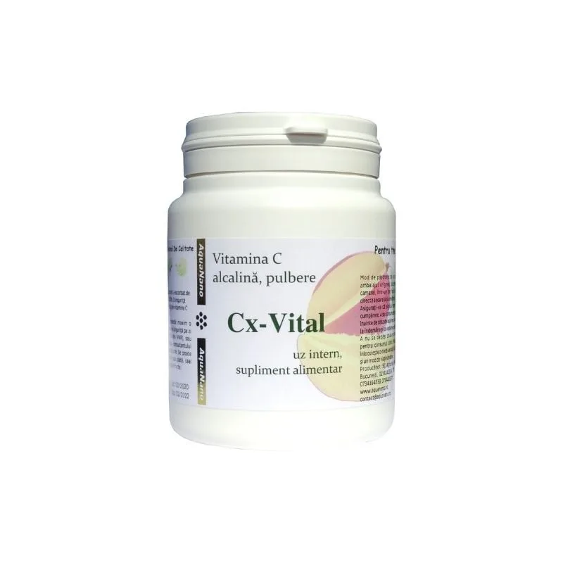AGHORAS Cx-Vital, Vitamina C Alcalina Tamponata pulbere, 100g AQUANANO — preț și oferte