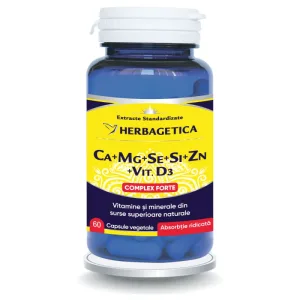 Ca+Mg+Se+Si+Zn cu Vit D3 Complex Forte