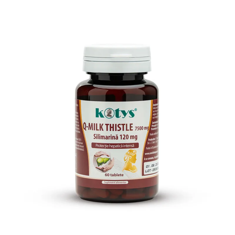 Milk Thistle 7500 mg, Kotys, 60 tablete Produse Kotys — preț și oferte