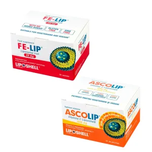 Pachet Ascolip 1000mg vitamina C lipozomala + Fier Lipozomal