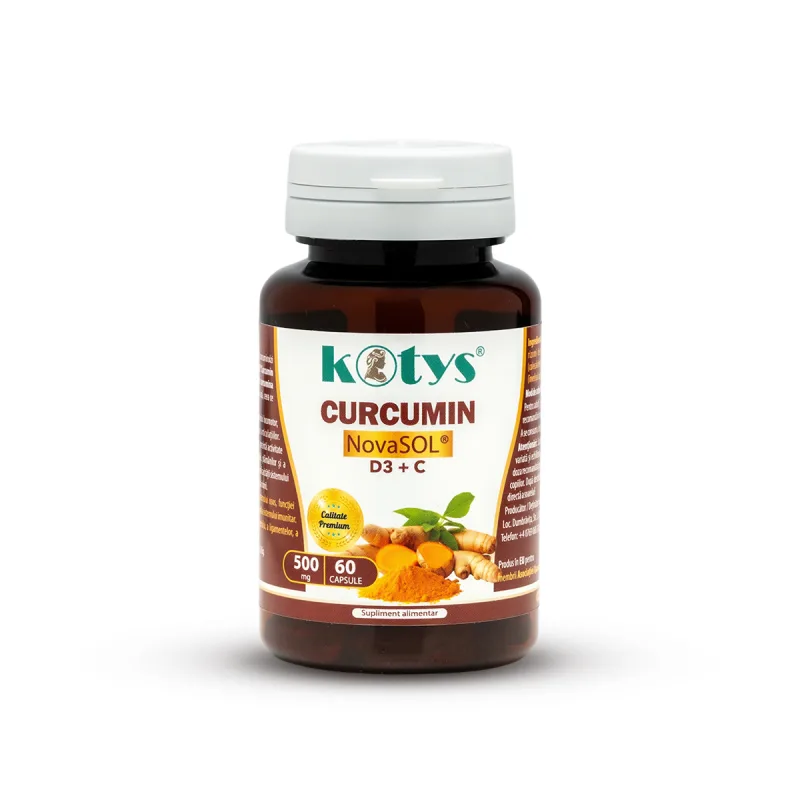 Curcumin Novasol D3+C, 500mg, 60 cps, Kotys Produse Kotys — preț și oferte