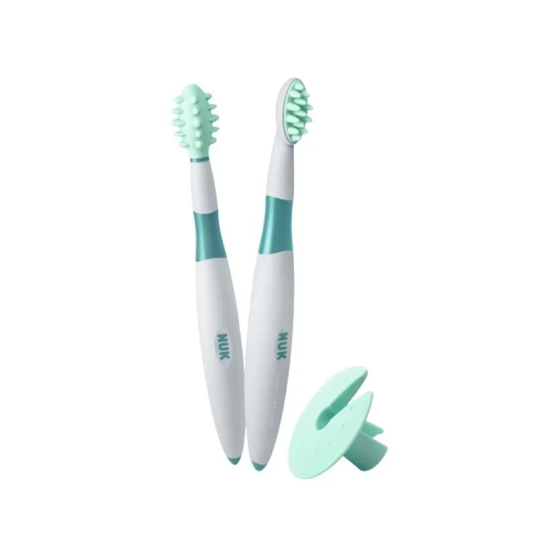 NUK Set 2 perii masaj gingii + inel protectie, 6 luni+ — preț și oferte