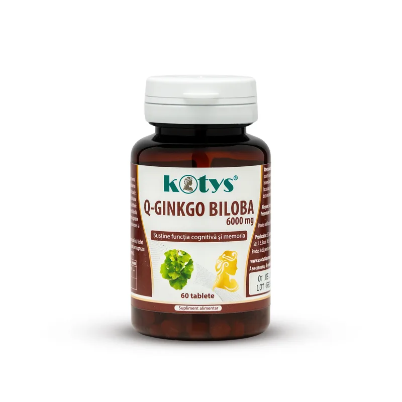 Q-Ginkgo Biloba 6000mg, 60tb, Kotys Produse Kotys — preț și oferte