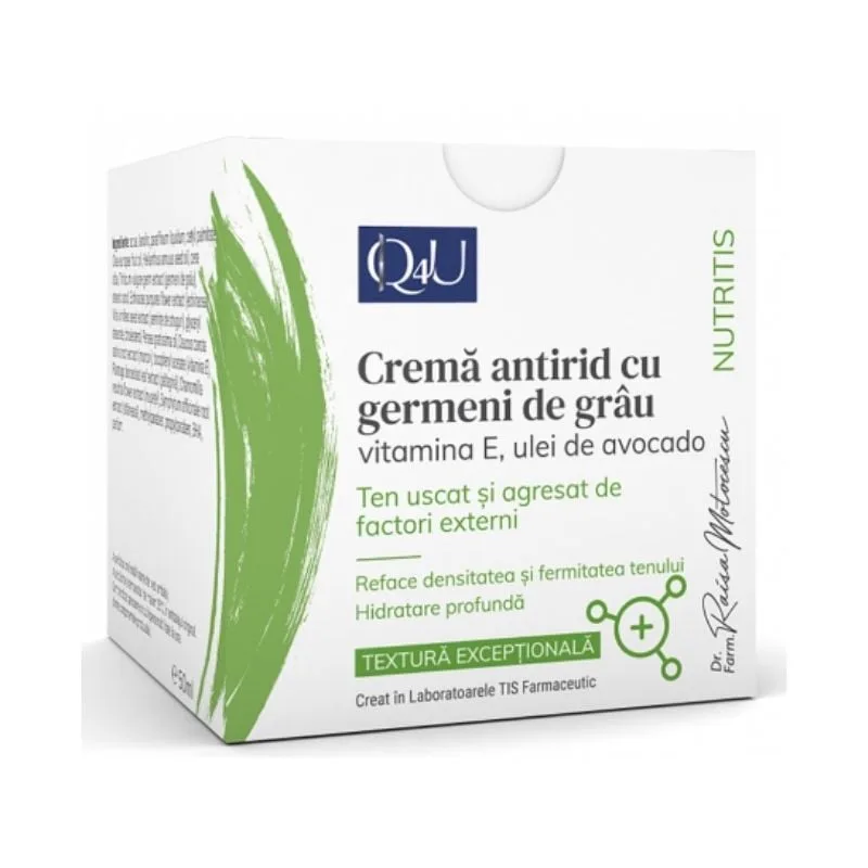 Crema antirid cu germeni de grau Nutritis Q4U, 50ml, Tis Farmaceutic — preț și oferte