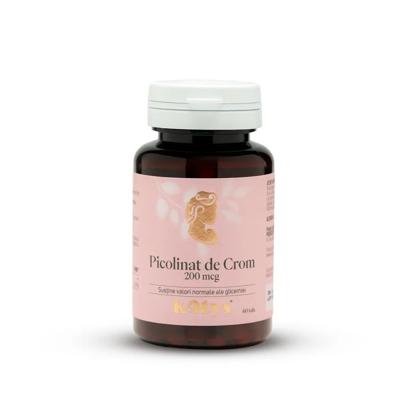 Picolinat de Crom 200 mcg -- 60 tablete pentru menținerea valorilor normale ale glicemiei, Kotys Produse Kotys — preț și oferte