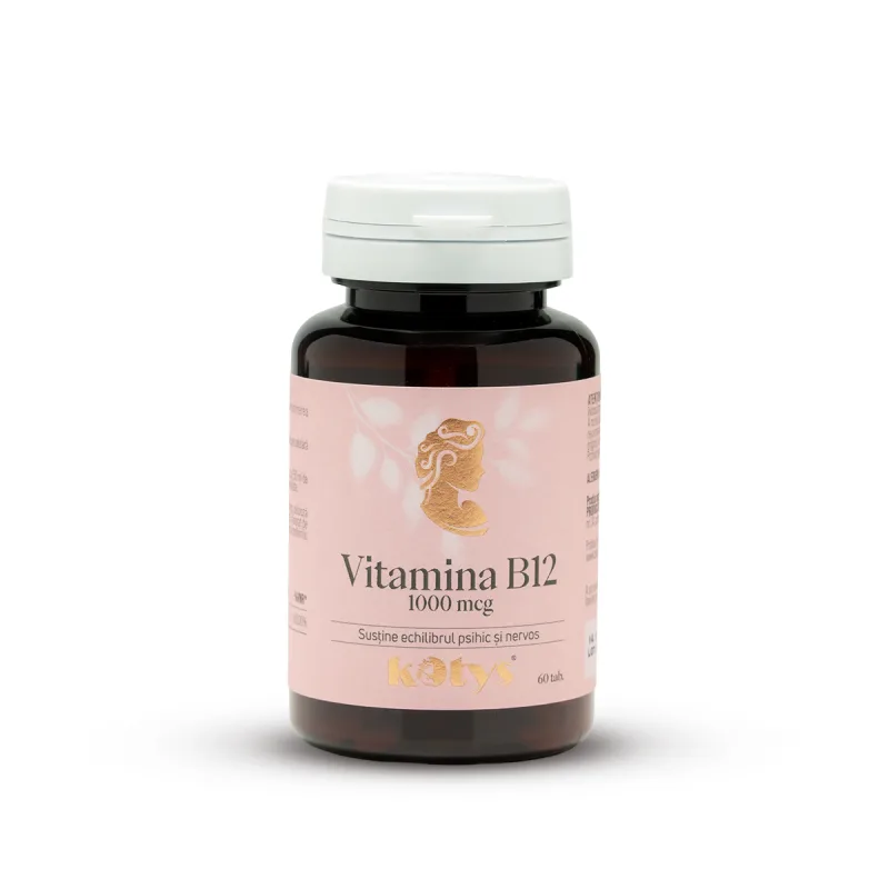 Vitamina B12 1000 mcg -- 60 tablete pentru susținerea sistemului nervos și echilibrului psihic, Kotys Produse Kotys — preț și oferte