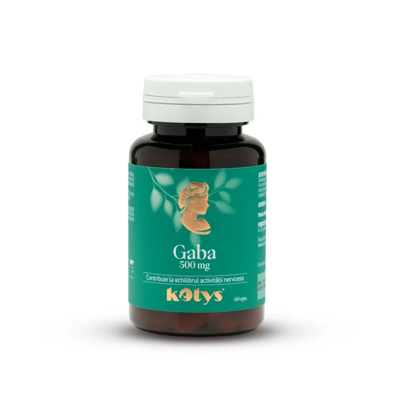 GABA 500 mg -- 60 capsule pentru echilibrul activității nervoase, Kotys Produse Kotys — preț și oferte