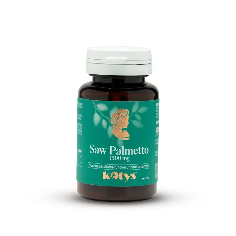 Saw Palmetto 1500 mg -- 60 capsule pentru susținerea funcției urinare masculine, Kotys Produse Kotys — preț și oferte