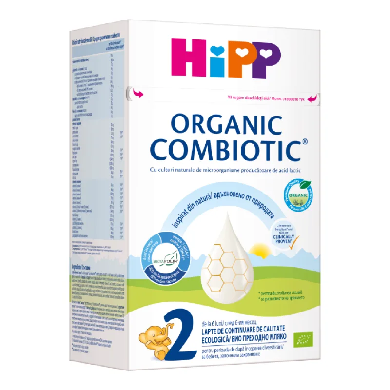 Formula lapte praf de continuare, 2, Organic Combiotic, 800g, Hipp — preț și oferte