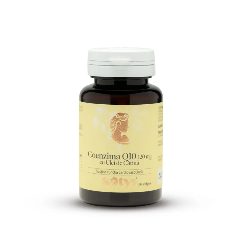 Coenzima Q10 120 mg cu Ulei de Cătină -- 60 capsule moi pentru susținerea funcției cardiovasculare, Kotys Produse Kotys — preț și oferte