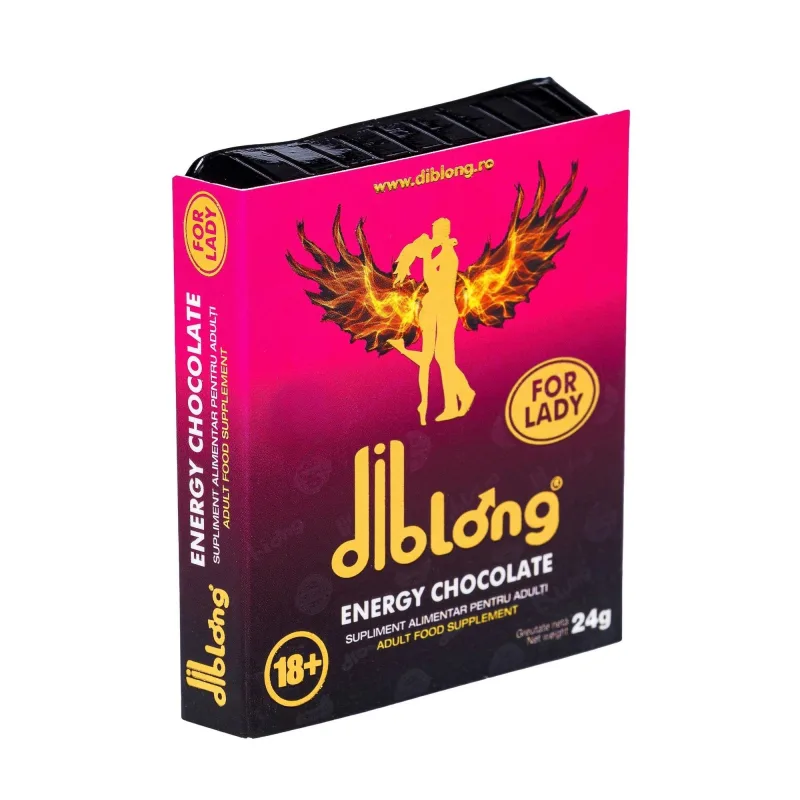 Ciocolată afrodisiac premium concentrat, DIBLONG ENERGY CHOCOLATE for LADY, poate ajuta la creșterea libidoului femeilor și la un orgasm mai  intens, 24g — preț și oferte