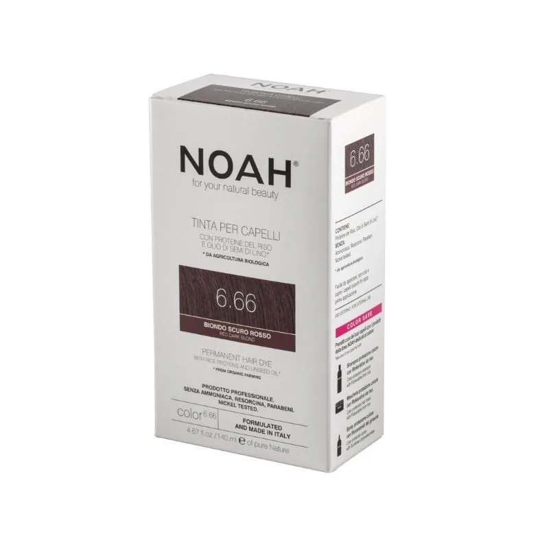 Noah Vopsea de par naturala fara amoniac, Blond roscat inchis (6.66), 140ml — preț și oferte