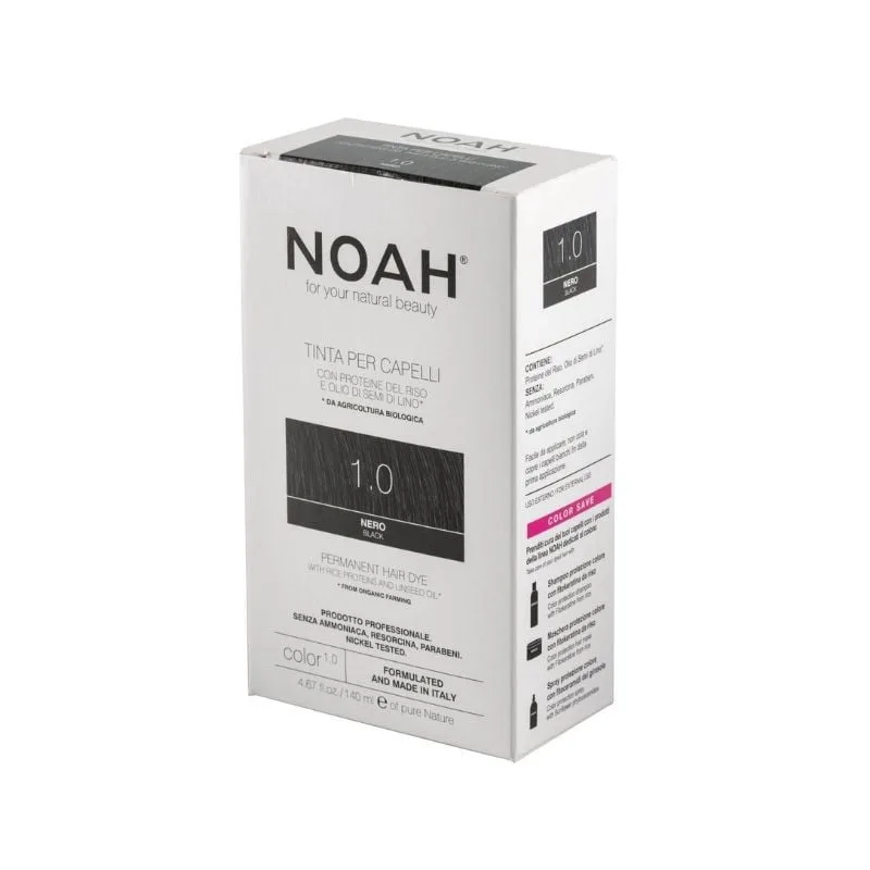 Noah Vopsea de par naturala fara amoniac, Negru (1.0), 140ml — preț și oferte