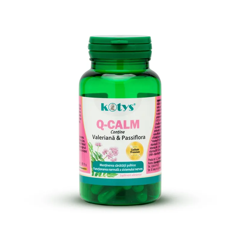 Q-Calm cu valeriana si passiflora 60 cps Kotys Produse Kotys — preț și oferte