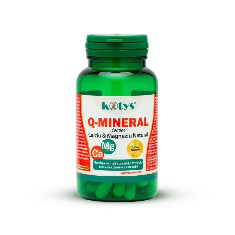 Q-Mineral cu Calciu si Magneziu natural 60 cps Kotys Produse Kotys — preț și oferte