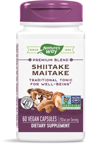 Shiitake Maitake  60 Caps - Nature's Way
