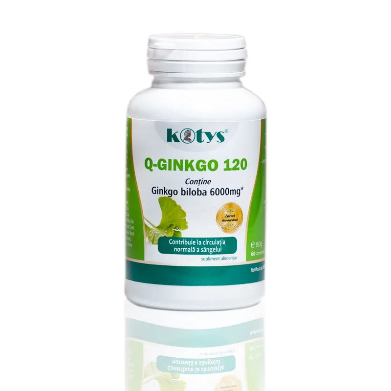 Q-Ginko Biloba 120mg, 60cps, Kotys Produse Kotys — preț și oferte