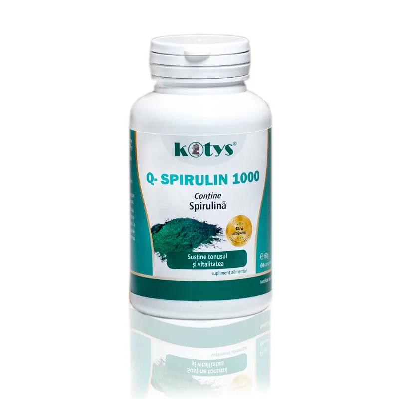 Q-Spirulina, 1000mg, 60cpr, Kotys Produse Kotys — preț și oferte