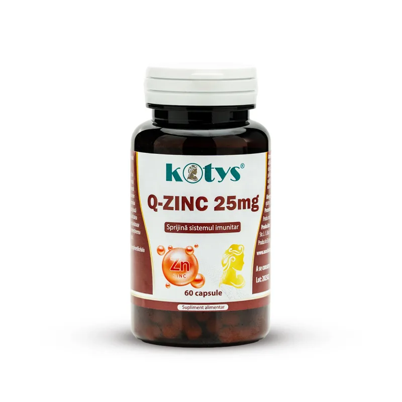 Zinc 25 mg (60 capsule), Kotys Produse Kotys — preț și oferte