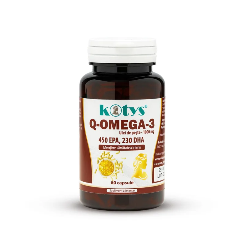 Omega 3 1000 mg, 500 EPA, 250 DHA, 60 capsule, Kotys Produse Kotys — preț și oferte