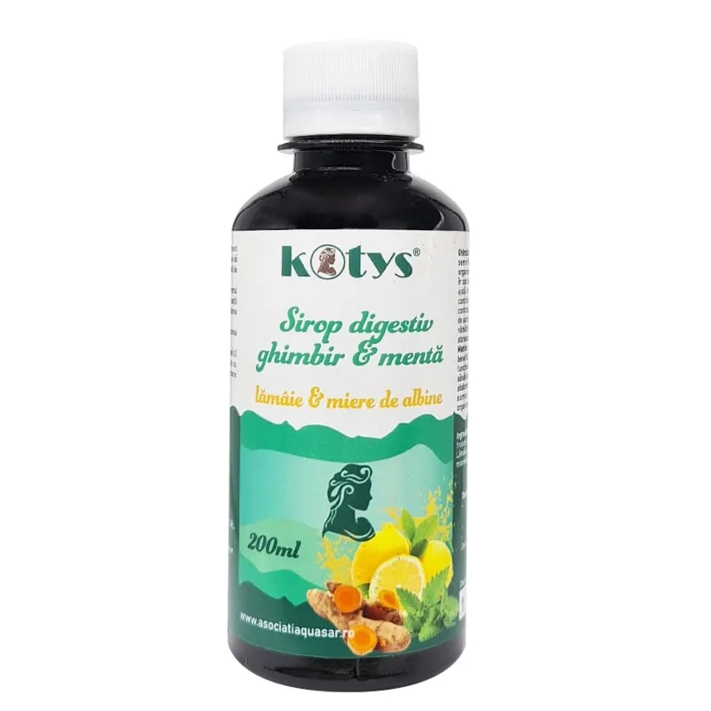 Sirop Digestiv Ghimbir si Menta 200ml, Kotys Produse Kotys — preț și oferte