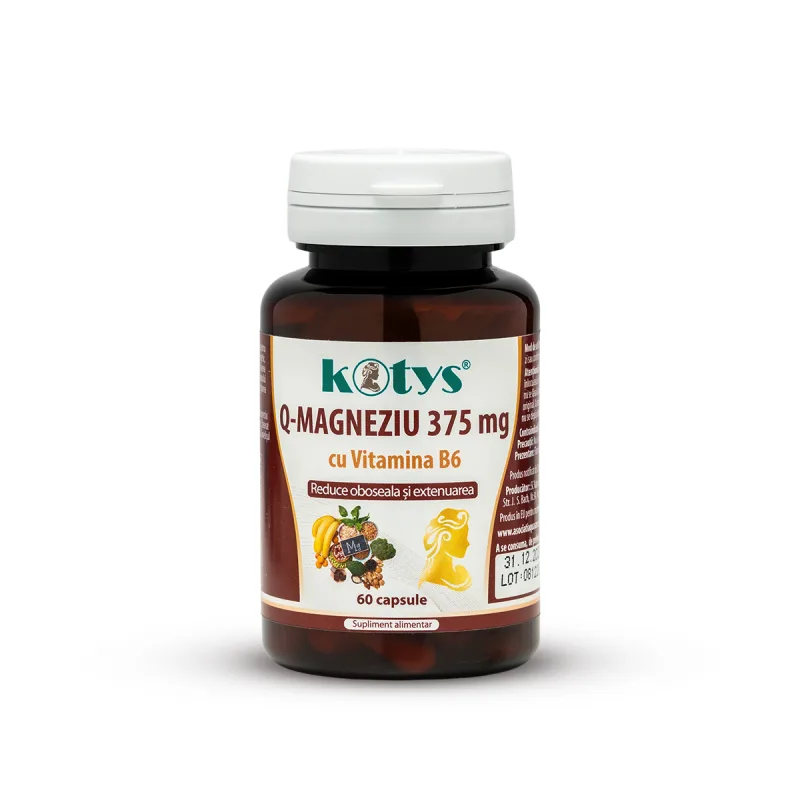Magneziu 375mg + B6, Kotys, 60 capsule Produse Kotys — preț și oferte