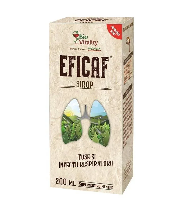 Eficaf-R sirop tuse si infectii respiratorii 200ml - BIO VITALITY Bio Vitality - Hishimo Pharmaceuticals — preț și oferte
