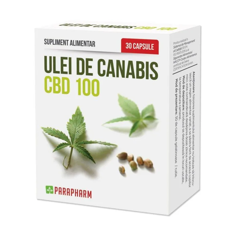 Ulei de Canabis - CBD 100, 30cps - Parapharm Quantum Parapharm — preț și oferte