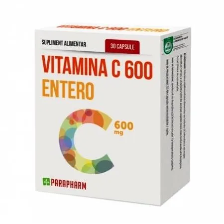 Vitamina C Entero 600mg 30cps - Parapharm Quantum Parapharm — preț și oferte