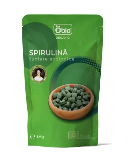Spirulina tablete 500mg 250tb - 125g - OBio — preț și oferte