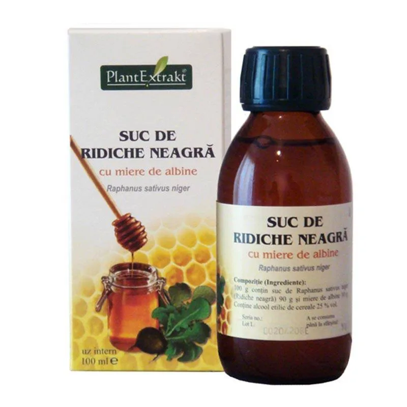 Suc de Ridiche Neagra cu miere de albine, Energotonic, 125ml, PantExtrakt PLANTEXTRAKT — preț și oferte