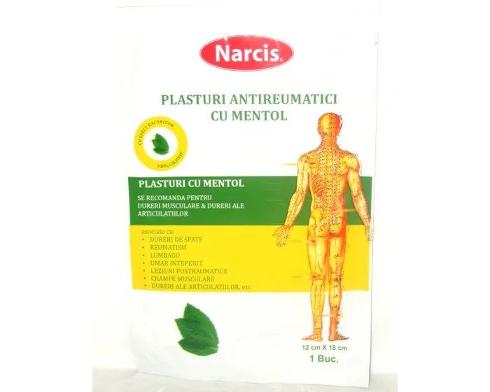 Plasture antireumatic cu mentol 12 x 18cm - Vision Trading — preț și oferte