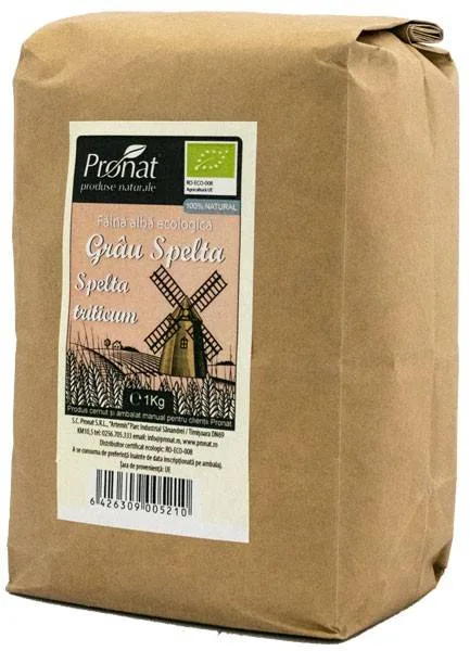 Faina alba de grau spelta (spelta triticum), eco-bio, 1kg - Pronat — preț și oferte