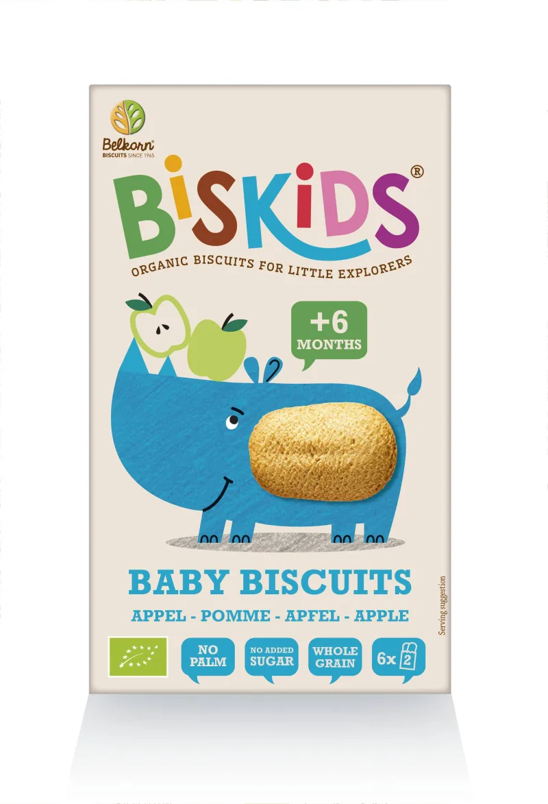 Biscuiti BISKIDS Bebe (de la 6 Luni) fara zahar, eco-bio, 150g Belkorn — preț și oferte